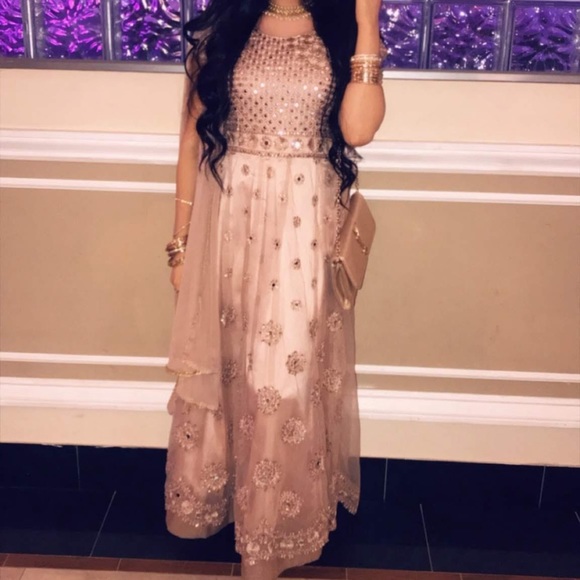 Ethnic Indian Wear Dresses & Skirts - COPY - Pink Indian dress anarkali